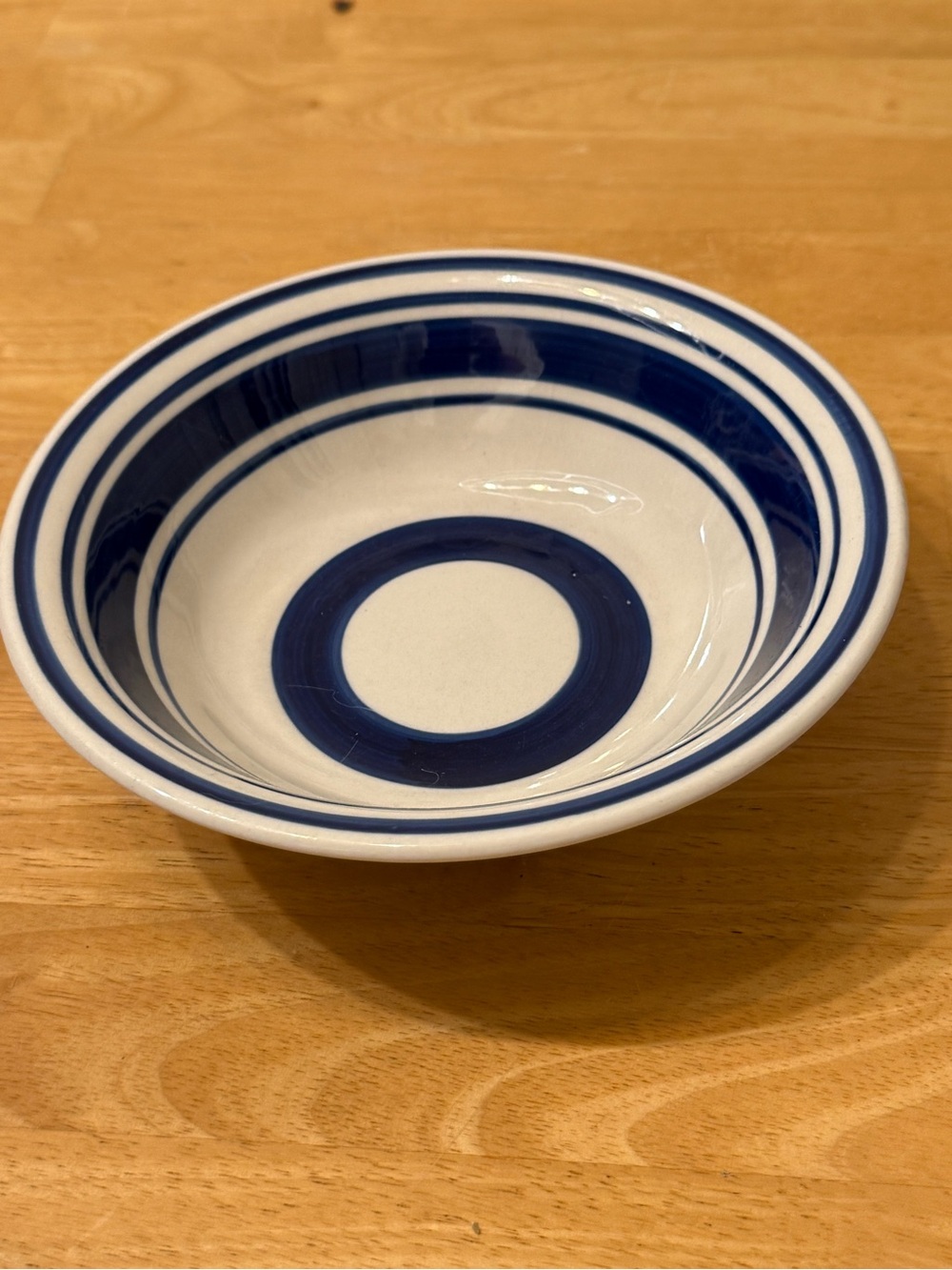 Royal Norfolk Stoneware Cobalt Blue Striped cereal bowl Ivory & Blue